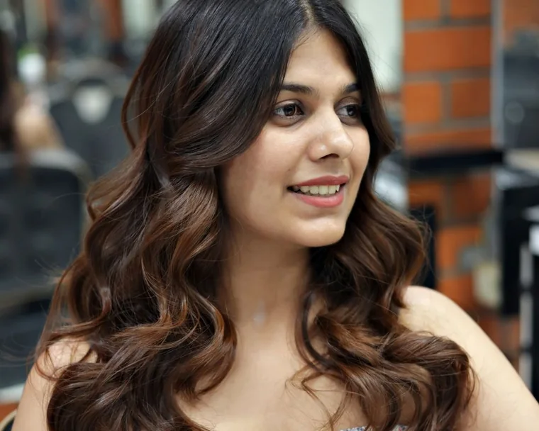 Happy customer at a salon